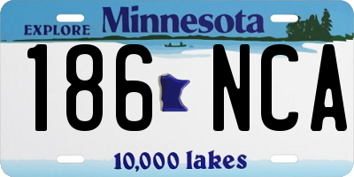 MN license plate 186NCA