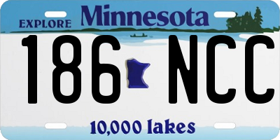 MN license plate 186NCC
