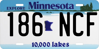 MN license plate 186NCF