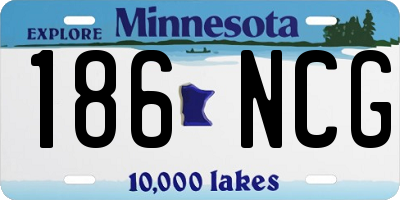 MN license plate 186NCG