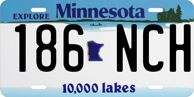 MN license plate 186NCH