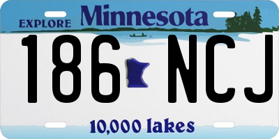 MN license plate 186NCJ