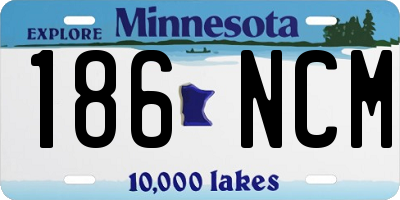 MN license plate 186NCM