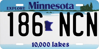 MN license plate 186NCN