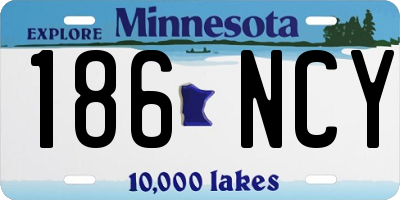 MN license plate 186NCY