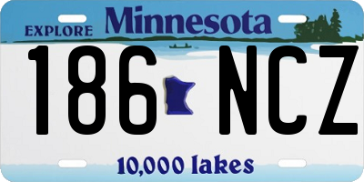 MN license plate 186NCZ