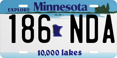 MN license plate 186NDA