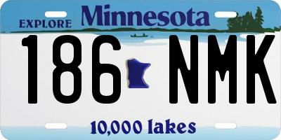 MN license plate 186NMK