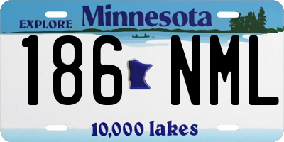 MN license plate 186NML