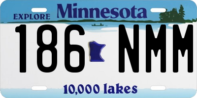 MN license plate 186NMM