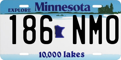 MN license plate 186NMO