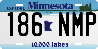 MN license plate 186NMP