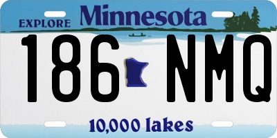 MN license plate 186NMQ