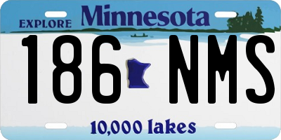 MN license plate 186NMS