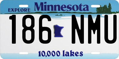 MN license plate 186NMU