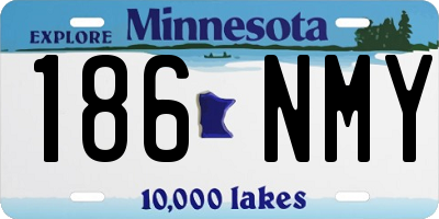 MN license plate 186NMY