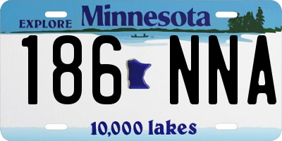 MN license plate 186NNA