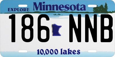 MN license plate 186NNB