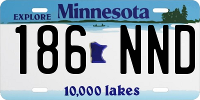 MN license plate 186NND