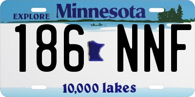 MN license plate 186NNF