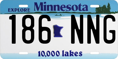 MN license plate 186NNG