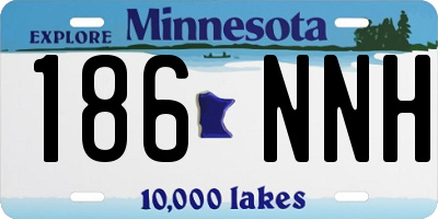 MN license plate 186NNH