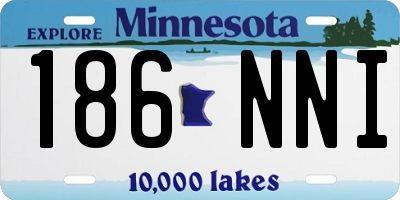 MN license plate 186NNI