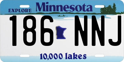 MN license plate 186NNJ