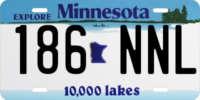 MN license plate 186NNL