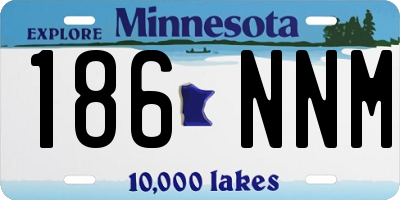 MN license plate 186NNM