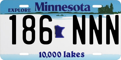 MN license plate 186NNN