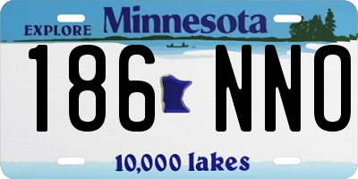MN license plate 186NNO