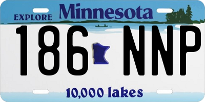 MN license plate 186NNP