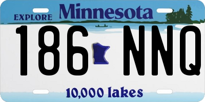 MN license plate 186NNQ