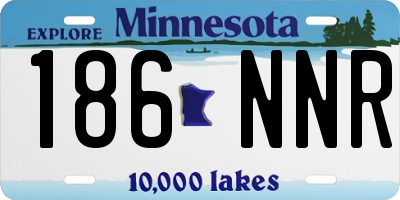 MN license plate 186NNR