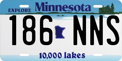 MN license plate 186NNS
