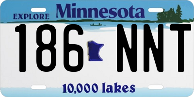 MN license plate 186NNT