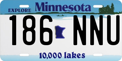 MN license plate 186NNU