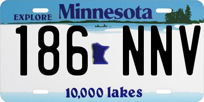 MN license plate 186NNV