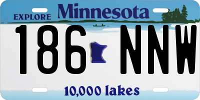 MN license plate 186NNW