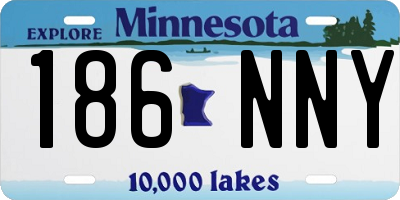 MN license plate 186NNY