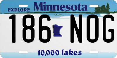 MN license plate 186NOG