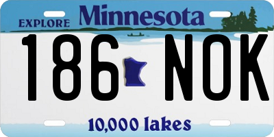 MN license plate 186NOK