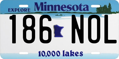 MN license plate 186NOL