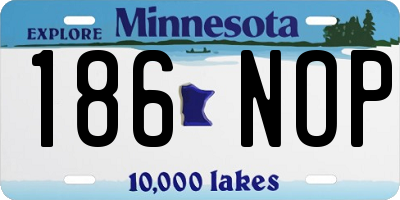 MN license plate 186NOP