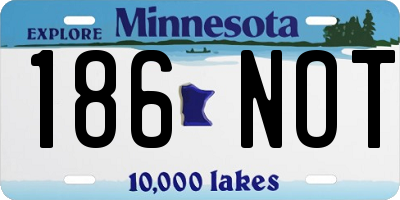 MN license plate 186NOT