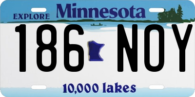 MN license plate 186NOY