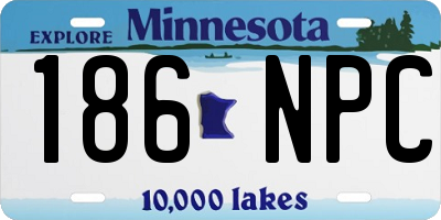 MN license plate 186NPC