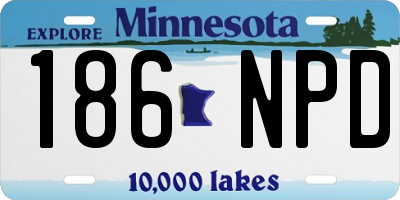 MN license plate 186NPD