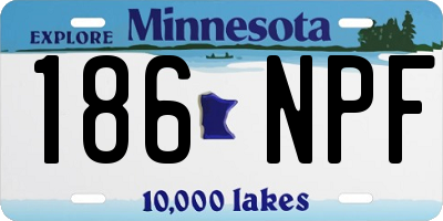 MN license plate 186NPF